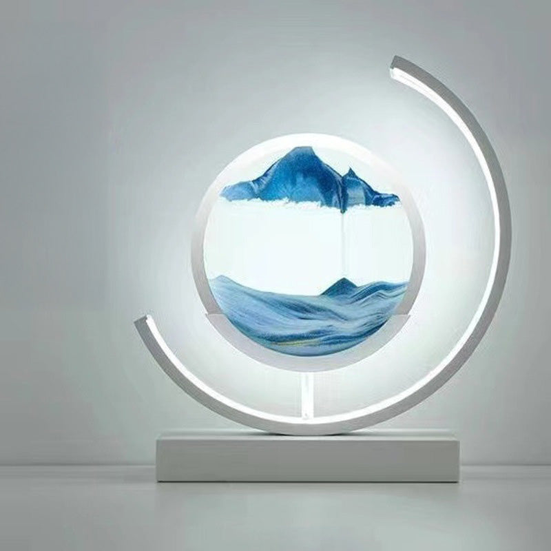 LED Moving Sand Art Lamp – 3D Dynamic Desert Night Light