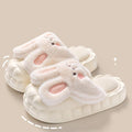 Fluffy Bunny Slippers – Thick Sole Winter Home Slides"
