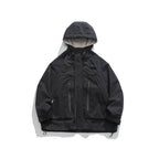 Waterproof Hooded Jacket for Men – Zip-Up Utility Outerwear