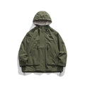 Waterproof Hooded Jacket for Men – Zip-Up Utility Outerwear
