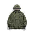 Waterproof Hooded Jacket for Men – Zip-Up Utility Outerwear