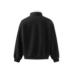 Men's Half Zip Sweatshirt – Loose Fit Contrast Collar Pullover