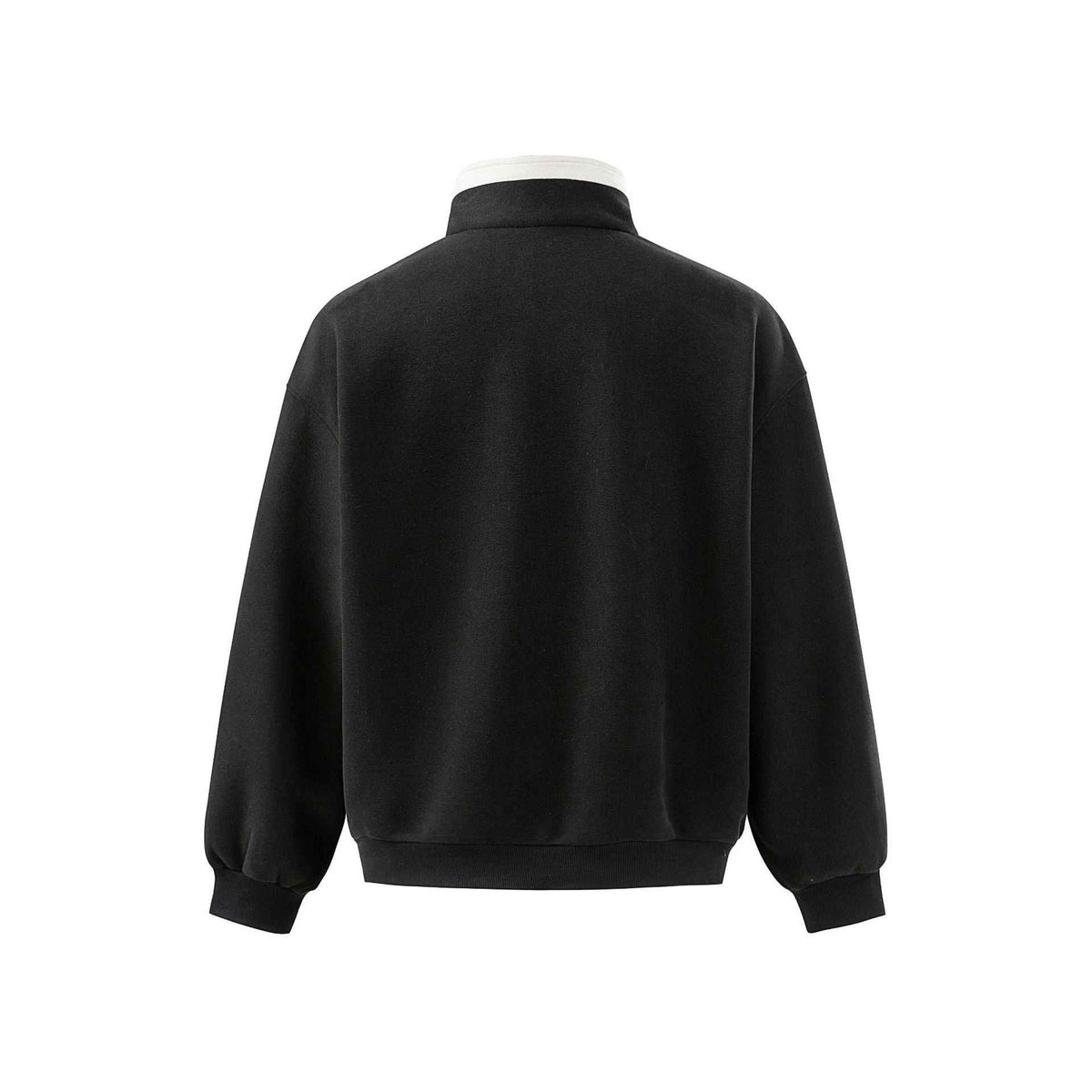 Men's Half Zip Sweatshirt – Loose Fit Contrast Collar Pullover