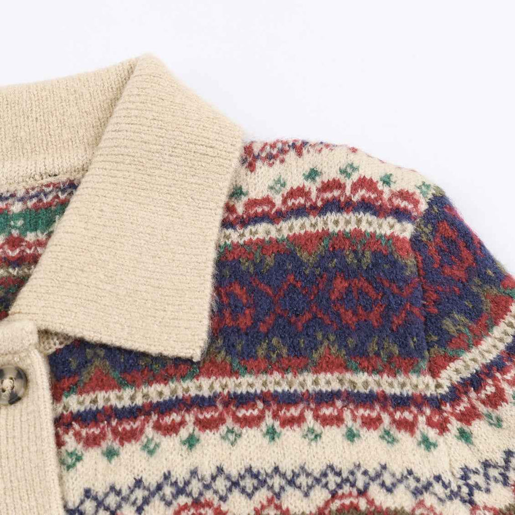 Leisure Jacquard Knitted Coat for Winter