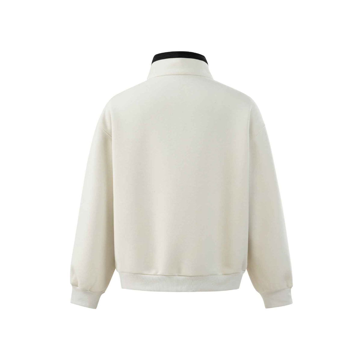 Men's Half Zip Sweatshirt – Loose Fit Contrast Collar Pullover