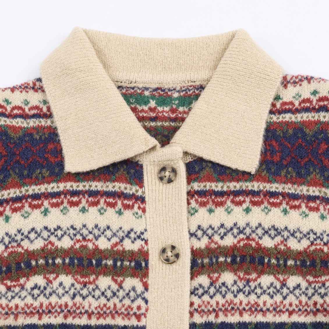 Leisure Jacquard Knitted Coat for Winter