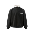 Men's Half Zip Sweatshirt – Loose Fit Contrast Collar Pullover