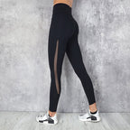 Black Mesh Pocket Leggings – Women's High Waist Gym Tights