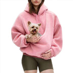 Pet Carrier Hoodie, Hands-Free Dog & Cat Carry Bag, Unisex Sweatshirt for Small Pets