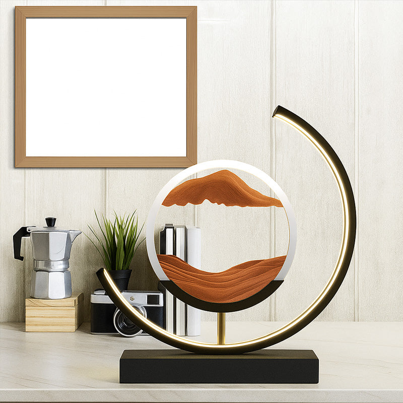 LED Moving Sand Art Lamp – 3D Dynamic Desert Night Light