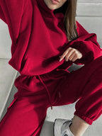 Women's Hoodie Set – Cropped Hoodie & Cargo Joggers Tracksuit