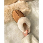 Fluffy Shearling Mule Slippers – Women's Cosy Winter Slip-Ons