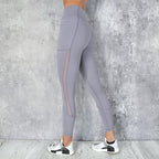 Black Mesh Pocket Leggings – Women's High Waist Gym Tights