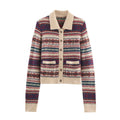 Leisure Jacquard Knitted Coat for Winter