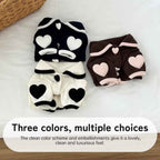 Pet pajamas, plush onesie, Bichon warm vest, heart-print winter dog clothes, two-leg snap-button puppy outfits.