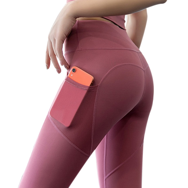 Black Mesh Pocket Leggings – Women's High Waist Gym Tights