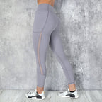 High Waisted Pocket Leggings – Mesh Panel Yoga & Running Pants