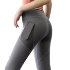 Black Mesh Pocket Leggings – Women's High Waist Gym Tights