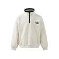 Men's Half Zip Sweatshirt – Loose Fit Contrast Collar Pullover