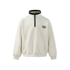 Men's Half Zip Sweatshirt – Loose Fit Contrast Collar Pullover