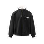Men's Half Zip Sweatshirt – Loose Fit Contrast Collar Pullover