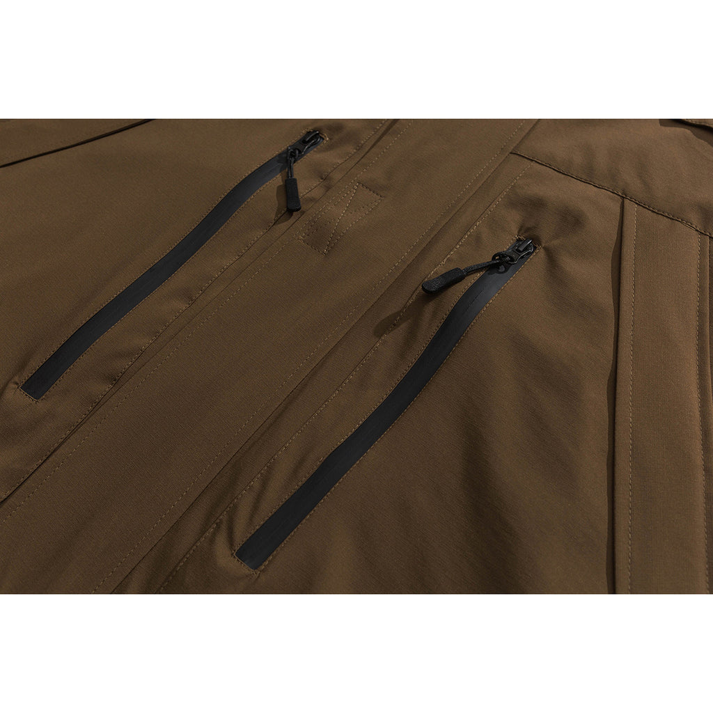 Waterproof Hooded Jacket for Men – Zip-Up Utility Outerwear